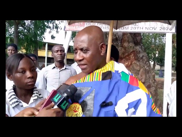 ⁣Otumfuo Osei Tutu II Foundation cuts sod for the construction of ICT Lab for Osei Kweretwie SHS.