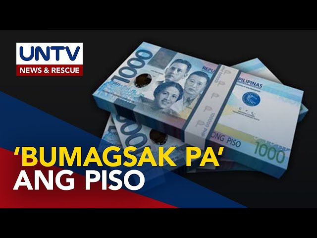 ⁣Halaga ng Philippine peso, lalo pang bumaba kontra US dollar