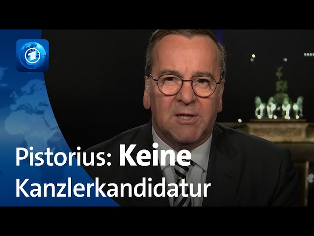 ⁣Pistorius wird nicht SPD-Kanzlerkandidat | tagesthemen-Interview