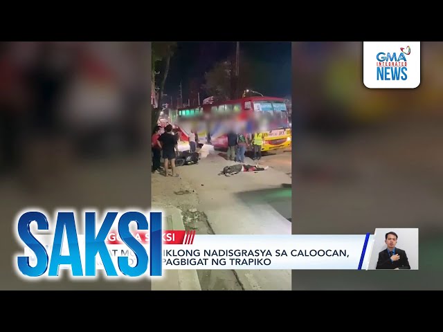 ⁣Bus at motorsiklong nadisgrasya sa Caloocan, nagdulot ng pagbigat ng trapiko | Saksi