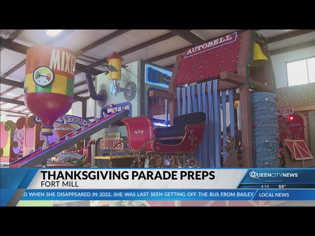 ⁣Floats for Charlotte Thanksgiving parade getting prepped in SC