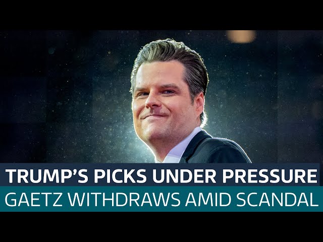 ⁣Matt Gaetz drops out as Trump's controversial pick for attorney general | ITV News