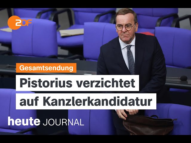 ⁣heute journal vom 21.11.2024 Pistorius' Verzicht, Haftbefehl gegen Netanjahu, Therapieplatz-Suc