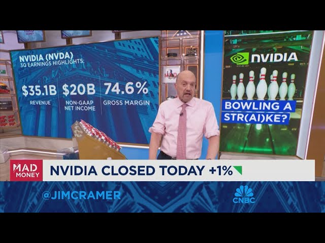 ⁣Jim Cramer digs into Nvidia's 'preposterously great' earnings