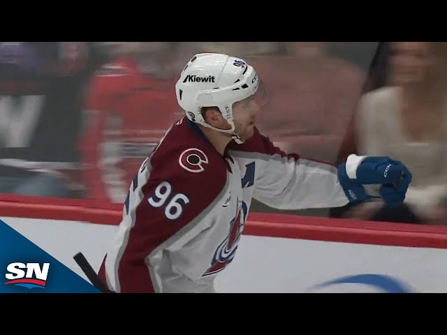 ⁣Mikko Rantanen Scores Power-Play Goal Thanks To Wacky Bounce Off Matt Roy