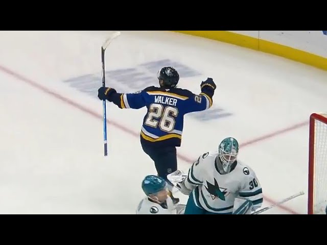 ⁣Blues' Nathan Walker Opens The Scoring 11 Seconds In vs. Sharks