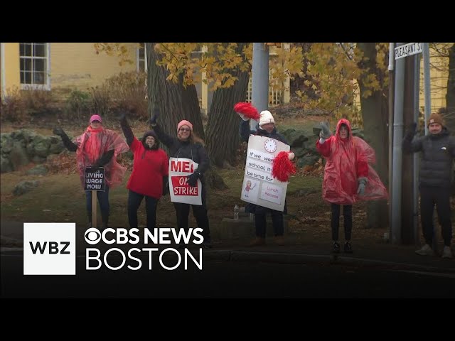 ⁣Non-union staff continues to work during teacher strike in Massachusetts towns