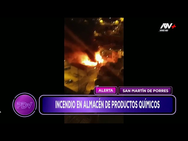 ⁣SMP: Voraz incendio se registra en almacén de productos químicos