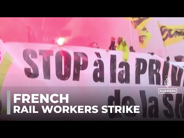 ⁣French rail workers strike: Protest against restructuring plans