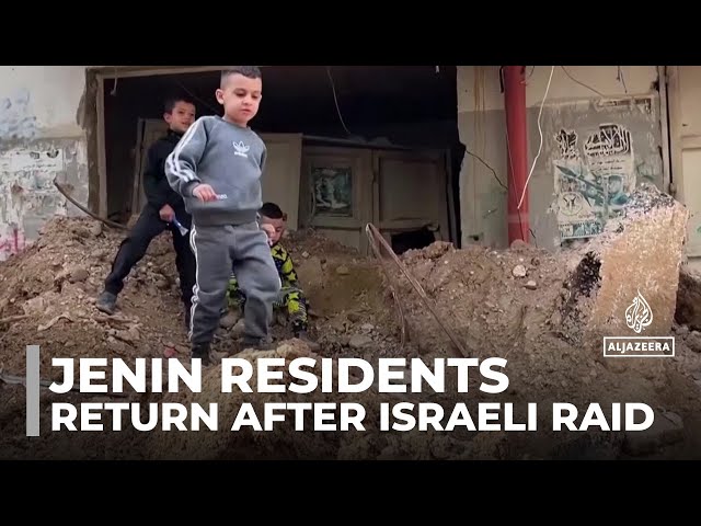 ⁣Jenin residents return after Israeli raid: Roads and homes are damaged and destroyed