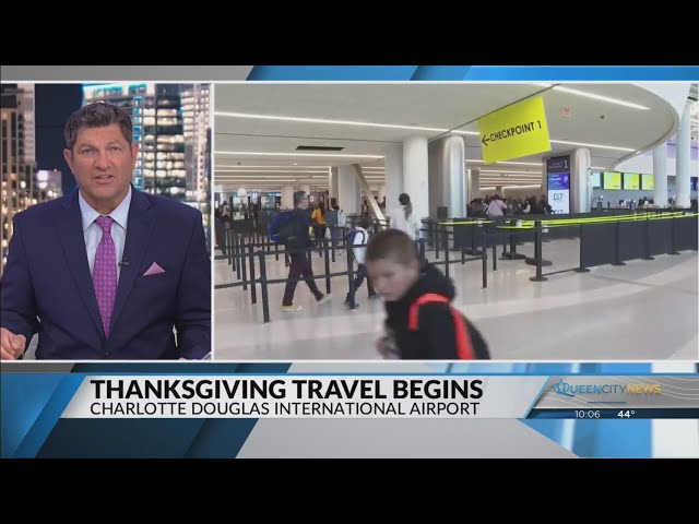 ⁣Charlotte Douglas expecting increase in Thanksgiving travel