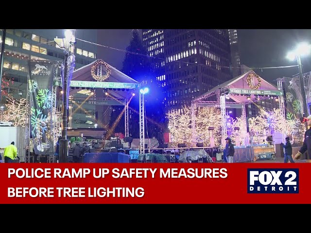 ⁣Detroit police working to keep people safe during annual tree lighting