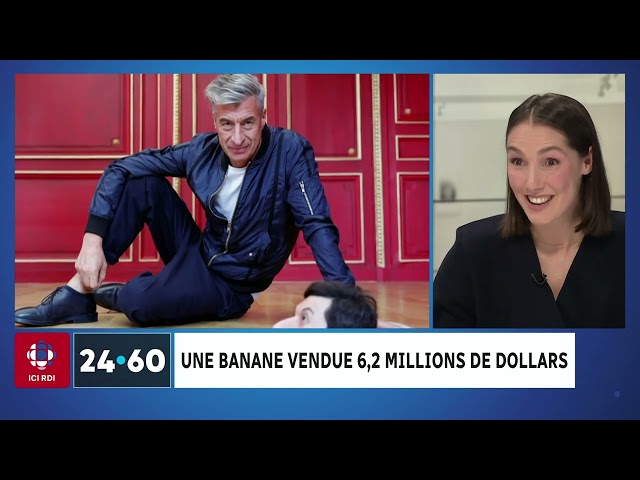 ⁣Proclamée œuvre d'art, pourquoi une banane scotchée au mur s'est vendue 6,2 M$ US? | 24•60