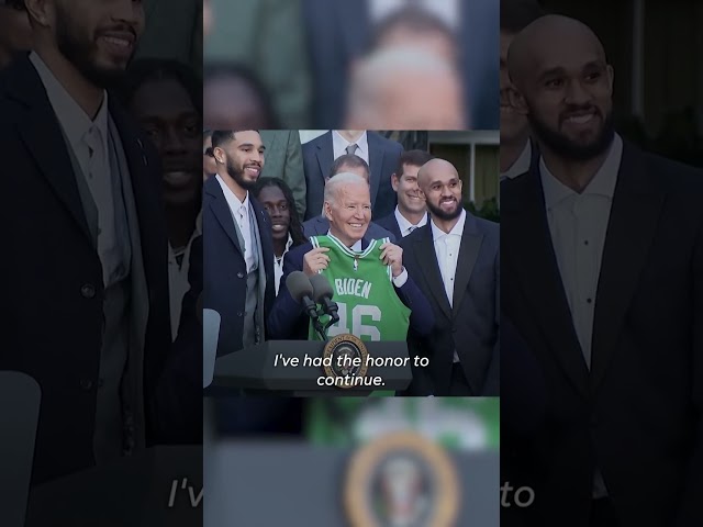 ⁣NBA champions Boston Celtics visit President Biden at the White House | USA TODAY