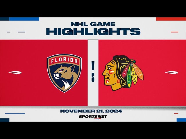 ⁣NHL Highlights | Blackhawks vs. Panthers - November 21, 2024