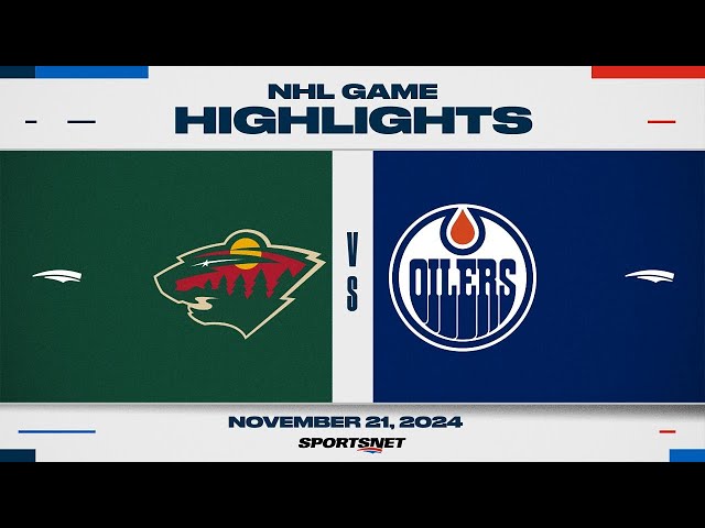 ⁣NHL Highlights | Wild vs. Oilers - November 21, 2024