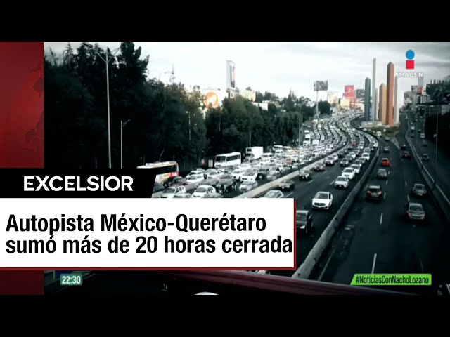 ⁣Choque y derrame químico paralizan la México-Querétaro por más de 20 horas