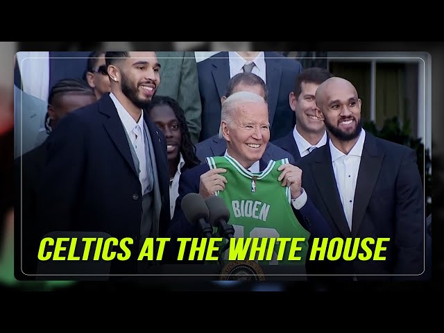 ⁣Biden, Boston Celtics celebrate NBA championship at the White House