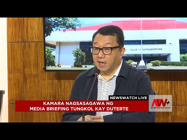 ⁣Kamara nagsasagawa ng media briefing tungkol kay Duterte | NewsWatch Live