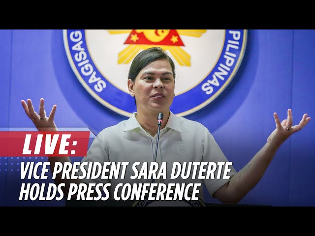 ⁣LIVE: VP Sara Duterte holds press conference | November 22