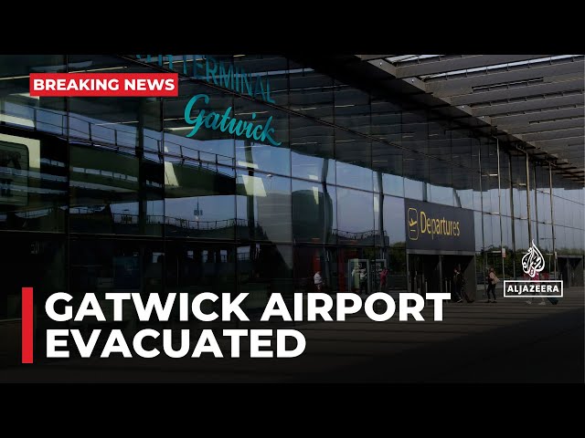 ⁣Gatwick airport evacuated