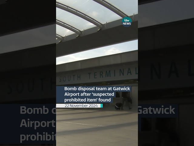 ⁣Bomb disposal team at Gatwick Airport after ‘suspected prohibited item’ found #itvnews #shorts