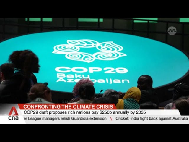 ⁣Delegates at COP29 seek to secure deal on climate finance as deadline looms