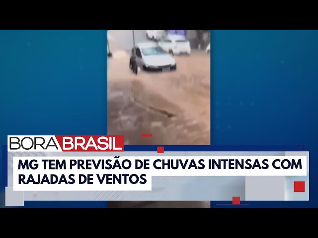 ⁣Cidades de MG estão em alerta para chuvas intensas com rajadas de ventos | Bora Brasil