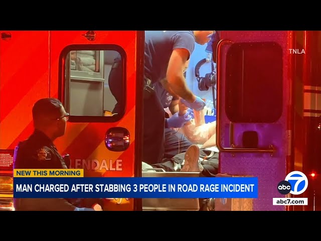 ⁣Man accused of stabbing 3 in Glendale road rage dispute charged with attempted murder