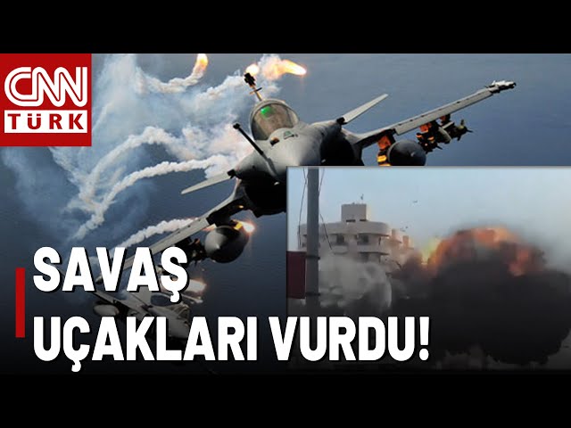 ⁣İsrail Savaş Uçaklarıyla Vurdu! Patlama Anı Kameralara Yansıdı!