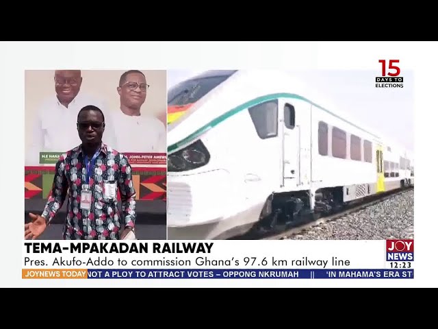 ⁣Tema - Mpakadan Railway: Pres. Akufo-Addo to commission Ghana's 97.6 km railway line | JoyNews 