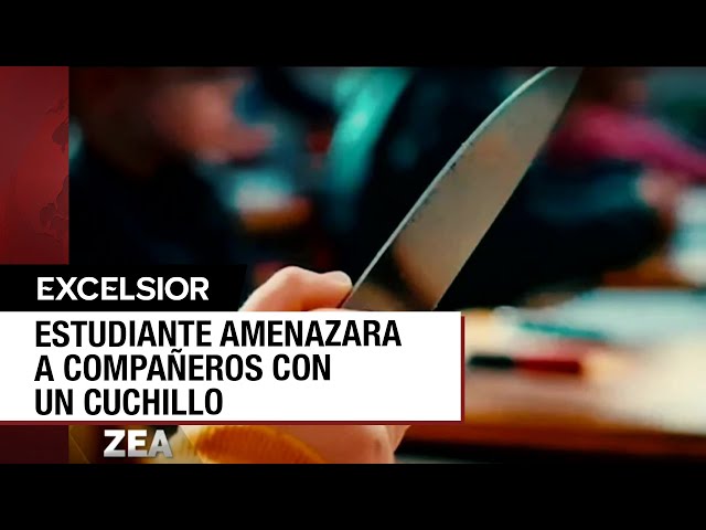 ⁣Alumno de primaria amenaza con cuchillo a compañeros durante kermés