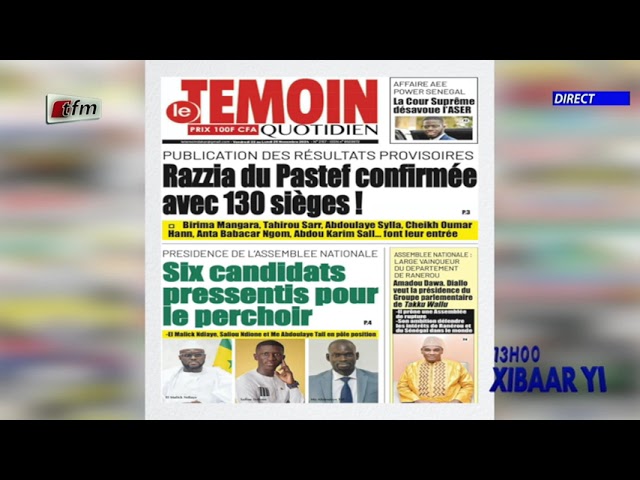 ⁣Revue de Presse du 22 Novembre 2024 présenté par Mamadou Mouhamed Ndiaye