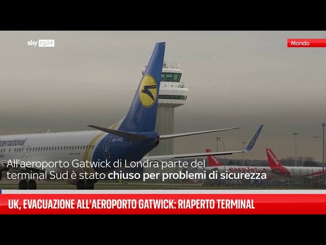 ⁣Uk, evacuazione all’aeroporto Gatwick: riaperto terminal