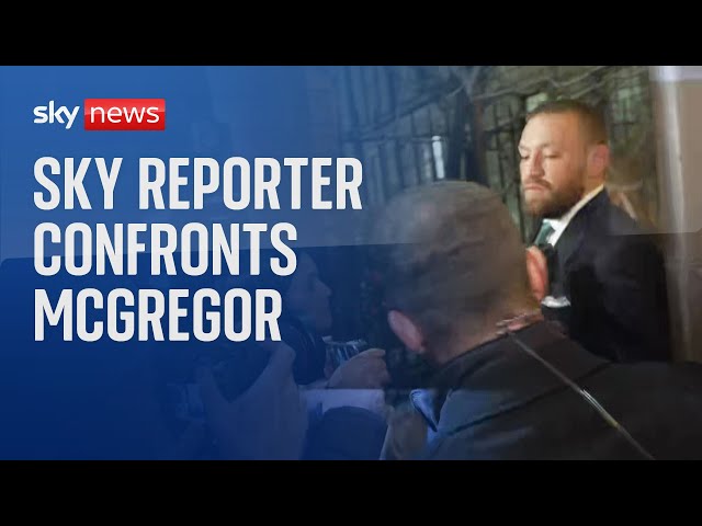 ⁣Sky News reporter asks Conor McGregor whether he will apologise after rape verdict