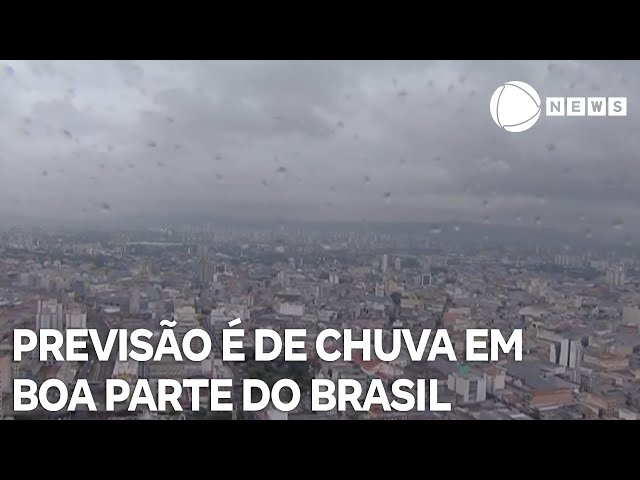 ⁣Fim de semana tem previsão de chuva em boa parte do Brasil