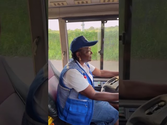 ⁣Ayawaso West MP Hon. Lydia Seyram Alhassan gives UG students a treat as she drives shuttle on campus