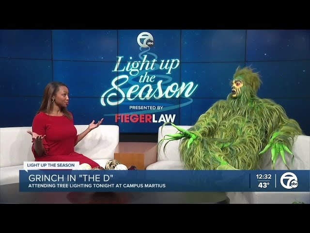 ⁣The Grinch is in Detroit! Catch him at the Detroit Tree Lighting