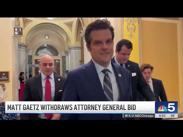 ⁣Matt Gaetz WITHDRAWS nomination for Attorney General amid sexual misconduct allegations