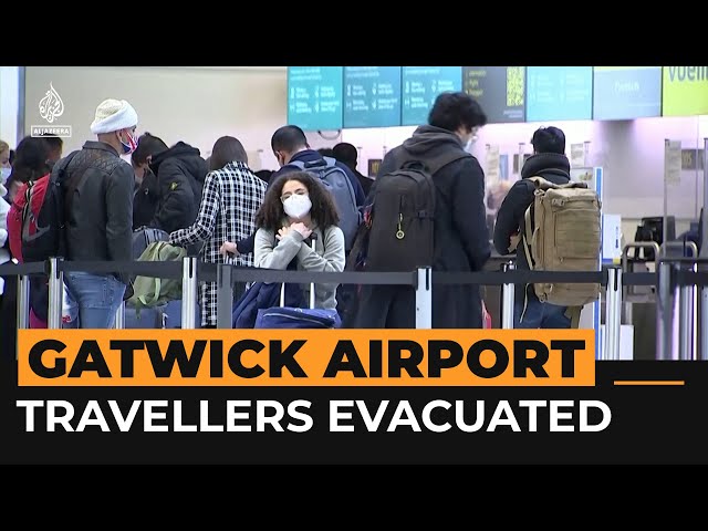 ⁣Gatwick Airport south terminal evacuated over security concerns | AJ #shorts