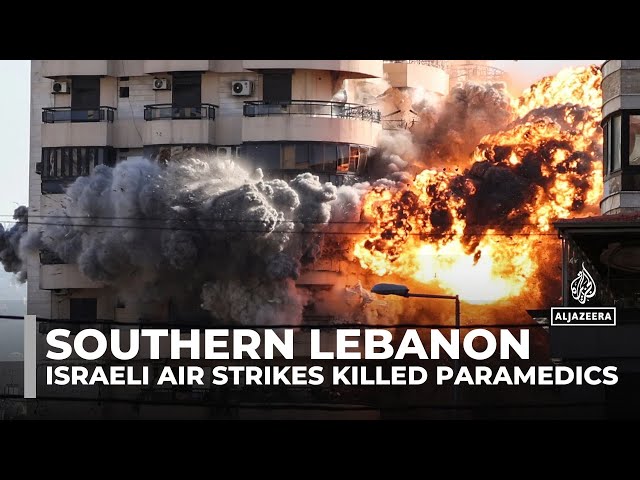 ⁣Five paramedics killed in southern Lebanon: Israeli air strikes target crews and their vehicles