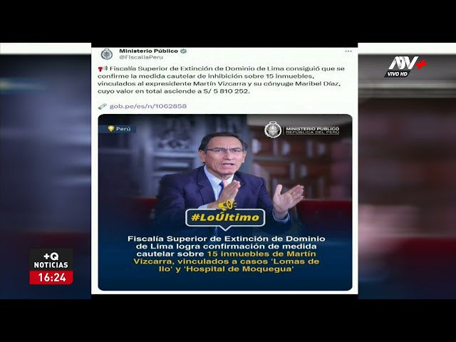 ⁣Martín Vizcarra: Fiscalía consigue que se confirme medida cautelar de inhibición de 15 propiedades