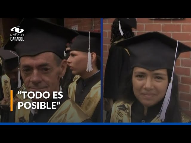 ⁣Personas en condición de calle se graduaron como bachilleres