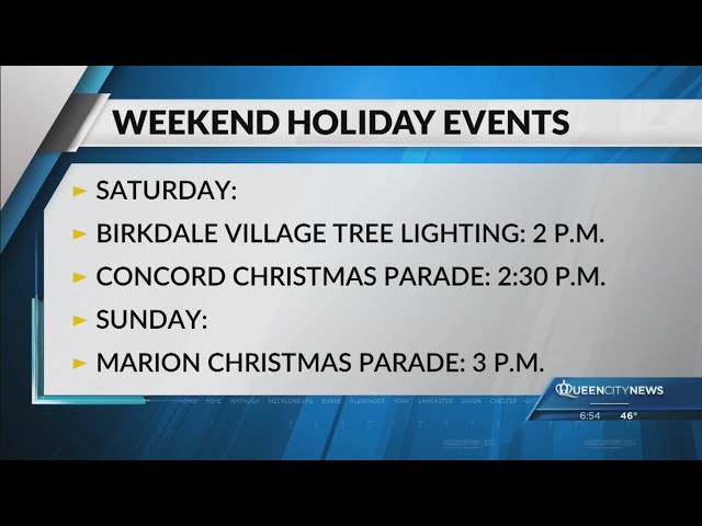 ⁣Several holiday events scheduled for this weekend