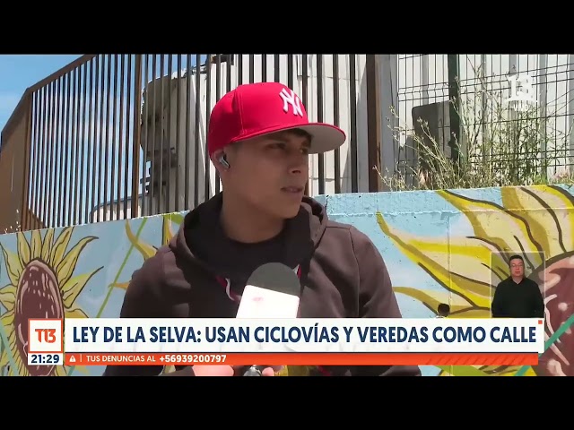 ⁣Ley de la selva: Usan ciclovías y veredas como calle