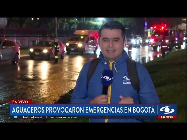 ⁣Caos en la movilidad en Soacha y Bogotá: se registraron bloqueos e inundaciones