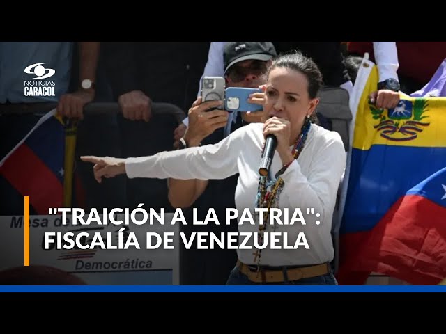 ⁣Venezuela: Fiscalía investiga a la líder opositora María Corina Machado por "traición a la patr