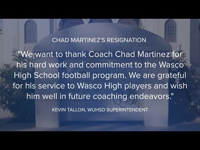 ⁣Former Wasco High School football coach Chad Martinez discusses resignation