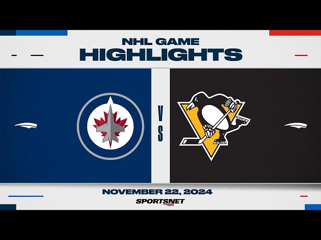 ⁣NHL Highlights | Jets vs. Penguins - November 22, 2024