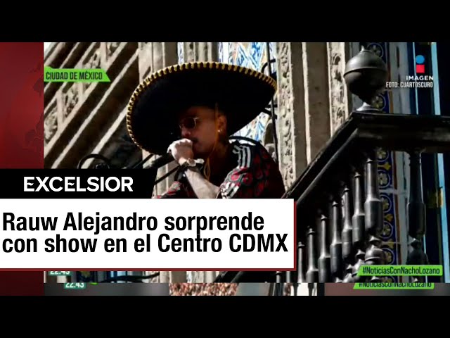 ⁣Rauw Alejandro provoca la "locura" en las calles del centro histórico de la CDMX